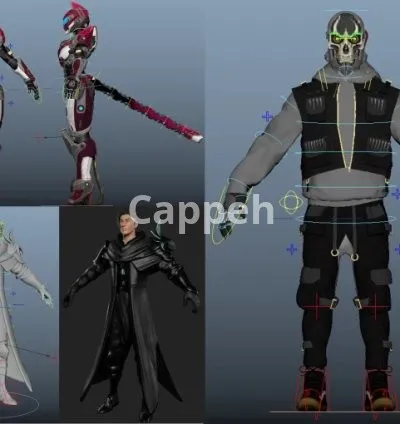 I will rig 3d character in maya for unreal, unity, animation or mocap