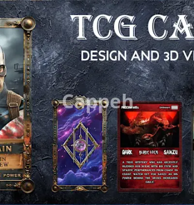 I will make unique 3d card tcg trading cards,tcg card animation