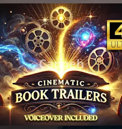 I will create a 4k cinematic book trailer video