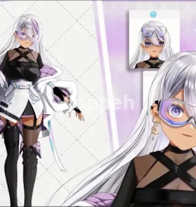 I will draw female or male original 2d vtuber model, chibi for live2d model commission