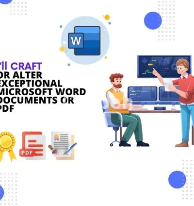 I will craft or alter pdf file, pdf to word, ms word document