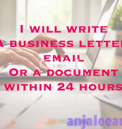 I will write a professional letter,email or a document