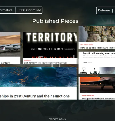 I will write defense and military articles