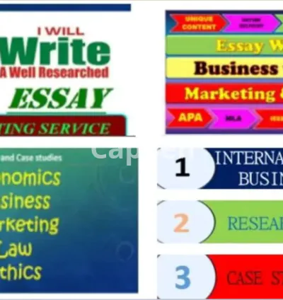 I will do international business case studies and essays