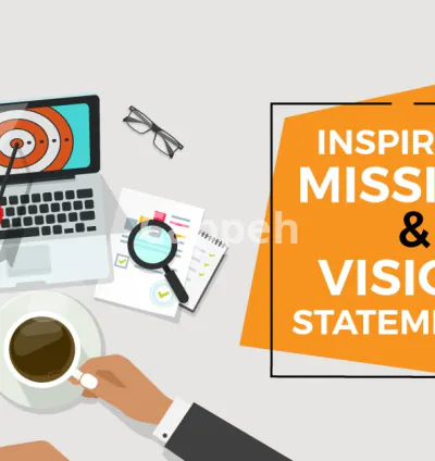 I will write a powerful mission statement, about us, values, vision