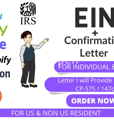 I will get your sole and llc ein tax id with confirmation letter